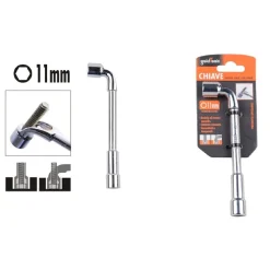 CHIAVE TIPO L BUSSOLA 11MM BOCCA ESAGONALE CROMO VANADIO ACCIAIO 91619 FERRAMENTA