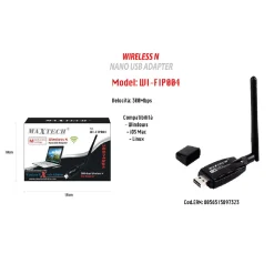 CHIAVETTA WIFI USB ADATTATORE NANO WIRELESS 300MPS PC COMPUTER MAXTECH WI-FIP004