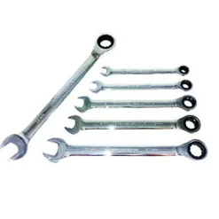 Chiavi combinate a cricchetto set 6 pz Serie di chiavi combinate con cricchetto