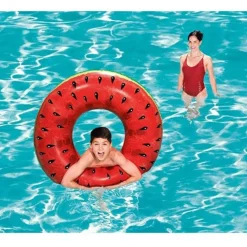 CIAMBELLA GALLEGGIANTE SALVAGENTE GONFIABILE MARE PISCINA FORMA ANGURIA ANANAS 019960