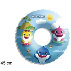 CIAMBELLA GONFIABILE BABY SHARK MARE PISCINA NUOTO PER BAMBINI SALVAGENTE 45 CM