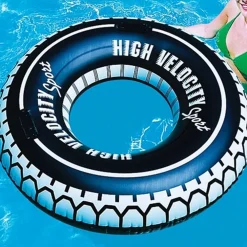 CIAMBELLA GONFIABILE CON MANIGLIE FORMA DI RUOTA GRANDE 119 CM GONFIABILI