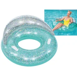 CIAMBELLA GONFIABILE DREAM GLITTER 117 X 117 CM SALVAGENTE CON 2 MANIGLIE 43509