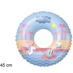 CIAMBELLA GONFIABILE PEPPA PIG MARE PISCINA NUOTO PER BAMBINI SALVAGENTE 45 CM