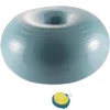 CIAMBELLA PALLA GONFIABILE ALLENAMENTO ESERCIZIO YOGA PILATES CON POMPA GRIGIO