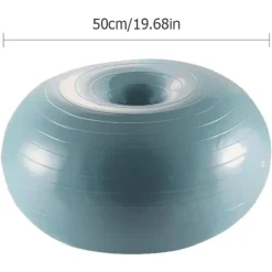 CIAMBELLA PALLA GONFIABILE ALLENAMENTO ESERCIZIO YOGA PILATES CON POMPA GRIGIO