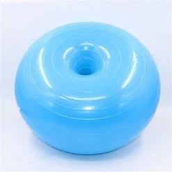 CIAMBELLA PALLA GONFIABILE ALLENAMENTO ESERCIZIO PILATES YOGA CON GONFIATORE BLU