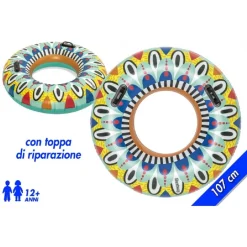 CIAMBELLA SALVAGENTE FLIRTY FIESTA 107CM CON 2 MANIGLIE RINFORZATE PISCINA 36294