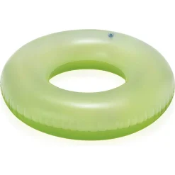 CIAMBELLA SALVAGENTE GONFIABILE PER BAMBINI TRASPARENTE NEON NUOTO 76 CM 36024