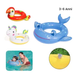 CIAMBELLA SALVAGENTE GONFIABILE BAMBINI FORMA DI ANIMALI PER MARE PISCINA 36128