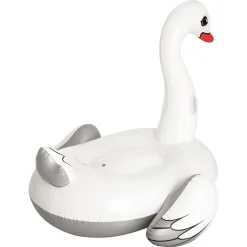 CIGNO GONFIABILE CAVALCABILE GIGANTE 196X174CM MATERASSINO CON MANIGLIE PISCINA 016104