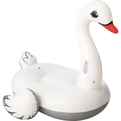 CIGNO GONFIABILE CAVALCABILE GIGANTE 196X174CM MATERASSINO CON MANIGLIE PISCINA 016104