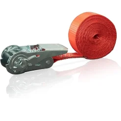 CINGHIA A CRICCHETTO MONOBLOCCO 500 DAN LUNGHEZZA 4METRI ROSSO X 25MM MAX 500KG