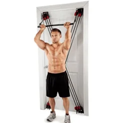 CINGHIE BANDE FASCE ELASTICHE PER ALLENAMENTO IN SOSPENSIONE FISSAGGIO SU PORTA