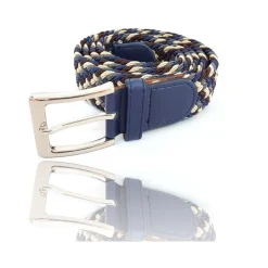 CINTA CINTURA UOMO INTRECCIATA BLU 2K-6040 GLAMOUR FASHION ALLA MODA