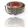 CINTA CINTURA UOMO PELLE GRIGIA EFFETTO SCHIZZO ELEGANTE GLAMOUR FASHION