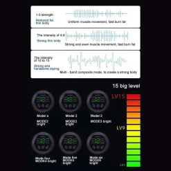 CINTURA ADDOMINALE ALLENAMENTO 6 MODALITÀ TRAINER ELETTRICO DIMAGRANTE MASSAGGIO