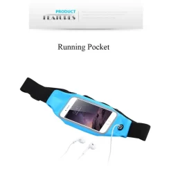 CINTURA CON TASCHE ZIP SPORT BELT MARSUPIO PORTA SMARTPHONE CELLULARI 4,7