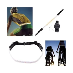 CINTURA INDICATORE DIREZIONE LAMPAGGIANTI PER BICI SOS A LED RICARICABILE 1200mA