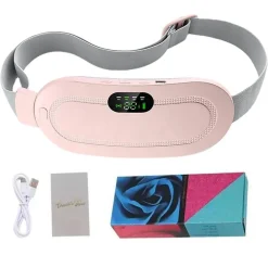 CINTURA RISCALDANTE PORTATILE A BATTERIA USB 4 MODALITÀ MASSAGGIO PER MESTRUAZIONI SOLLIEVO