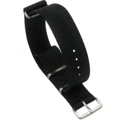 CINTURINO IN NYLON UNIVERSALE RICAMBIO PER OROLOGIO LARGHEZZA 16MM NERO