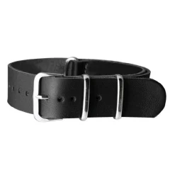 CINTURINO IN PELLE UNIVERSALE RICAMBIO OROLOGIO LARGHEZZA 20MM NERO