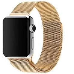 CINTURINO ORO 42MM MAGLIA MILANESE IWATCH SERIE 3/2/1 CHIUSURA MAGNETICA