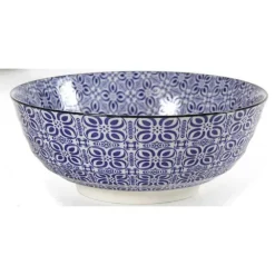 CIOTOLA TONDA IN CERAMICA DECORATA MULTIUSO MARRACASH 18X18X7CM 6 COLORI 771606