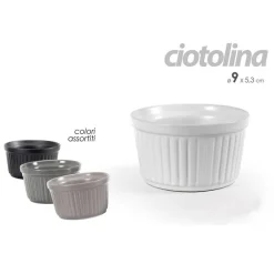 CIOTOLINA CIOTOLA SNACK MULTIUSO CERAMICA 200CC 9X5,3 CM COLORI ASSORTITI 806964