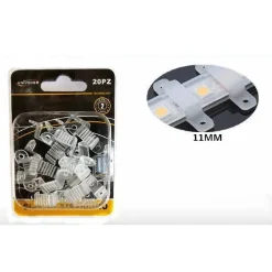 CLIP DI FISSAGGIO DA 11 MM IN SILICONE STRISCE A LED CONFEZIONE DA 20 PZ U-11MM