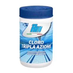 CLORO TRIPLA AZIONE DA 1 KG A LENTO SCIOGLIMENTO PASTICCHE DA 20G MULTIAZIONE 655509A