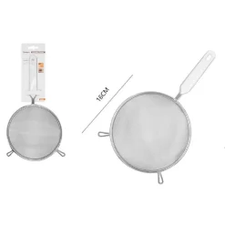 COLINO A RETE 16CM IN ACCIAIO CUCINA MANICO IN PLASTICA PASSINO SETACCIO 50622