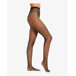 COLLANT A RETE GLITTERATO CALZE INTIMO DONNA ELASTICIZZATE TAGLIA UNICA