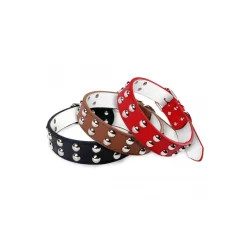 COLLARE CON BORCHIE TONDE PER CANI TAGLIA GRANDE CHIUSURA CON FIBBIA REGOLABILE