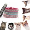 COLLARE CON STRASS PER CANI CANE GATTI ANIMALI PET BRILLANTINI COLORI ASSORTITI