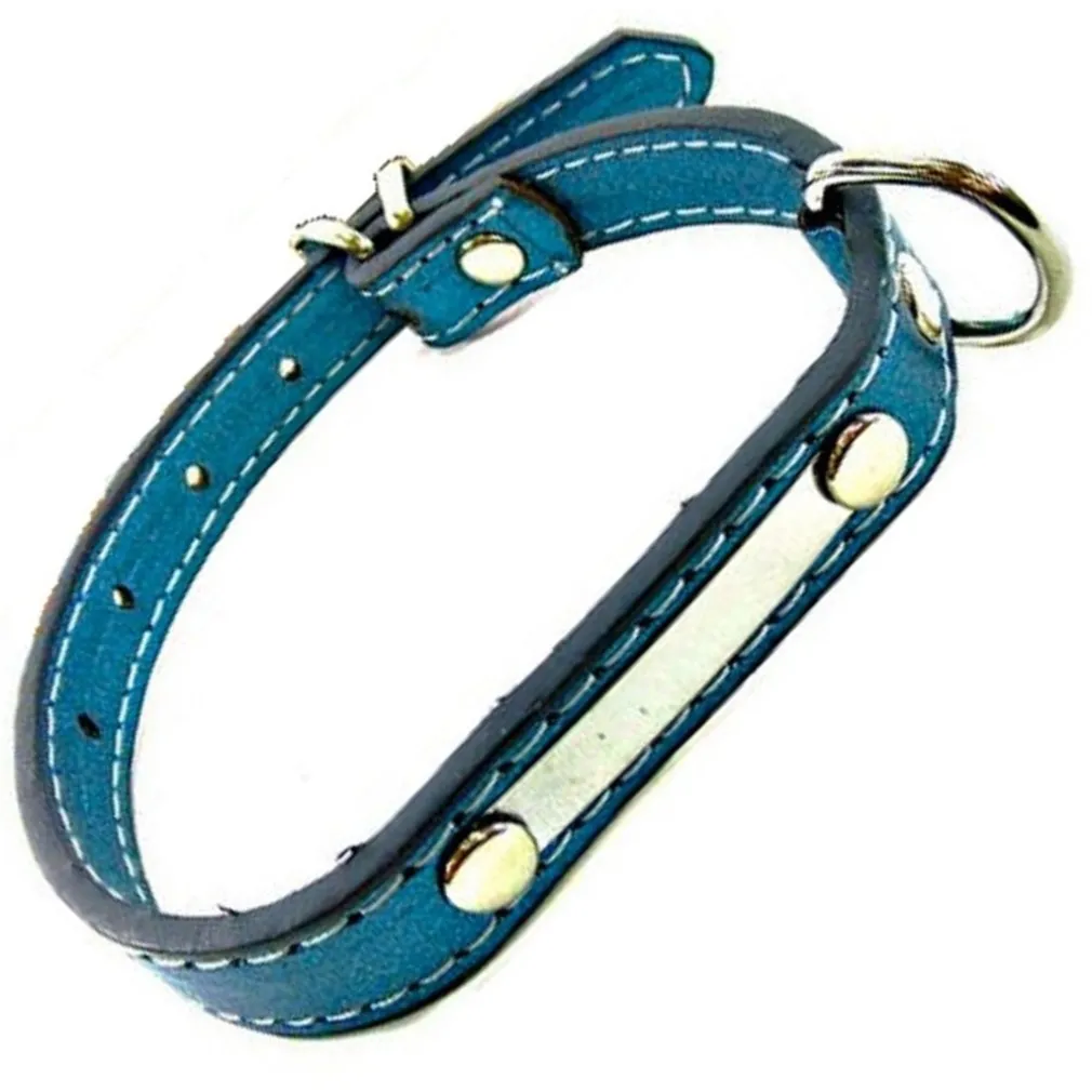 COLLARE PER CANE IN CUOIO CON DECORAZIONI CHIUSURA A CINTA 34X2 CM VARI COLORI