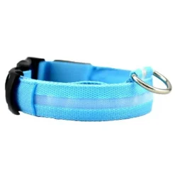 COLLARE REGOLABILE LUMINOSO A LED PER CANI E GATTI VARI COLORI E MISURE