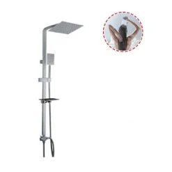 COLONNA DOCCIA SALISCENDI MISCELATORE CROMATO RUBINETTO CON SOFFIONE 69126 BAGNO