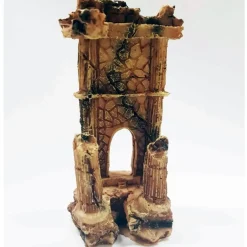 COLONNA ROMANA ARCO ROCCIOSA 5.5x4x11CM ORNAMENTO ACQUARIO DECORAZIONI PIETRA