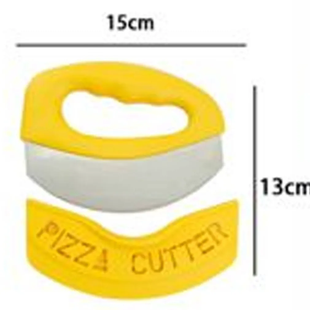 COLTELLO CON MANICO TAGLIAPIZZA LAMA IN ACCIAIO MEZZA LUNA TAGLIA PIZZA 13CM