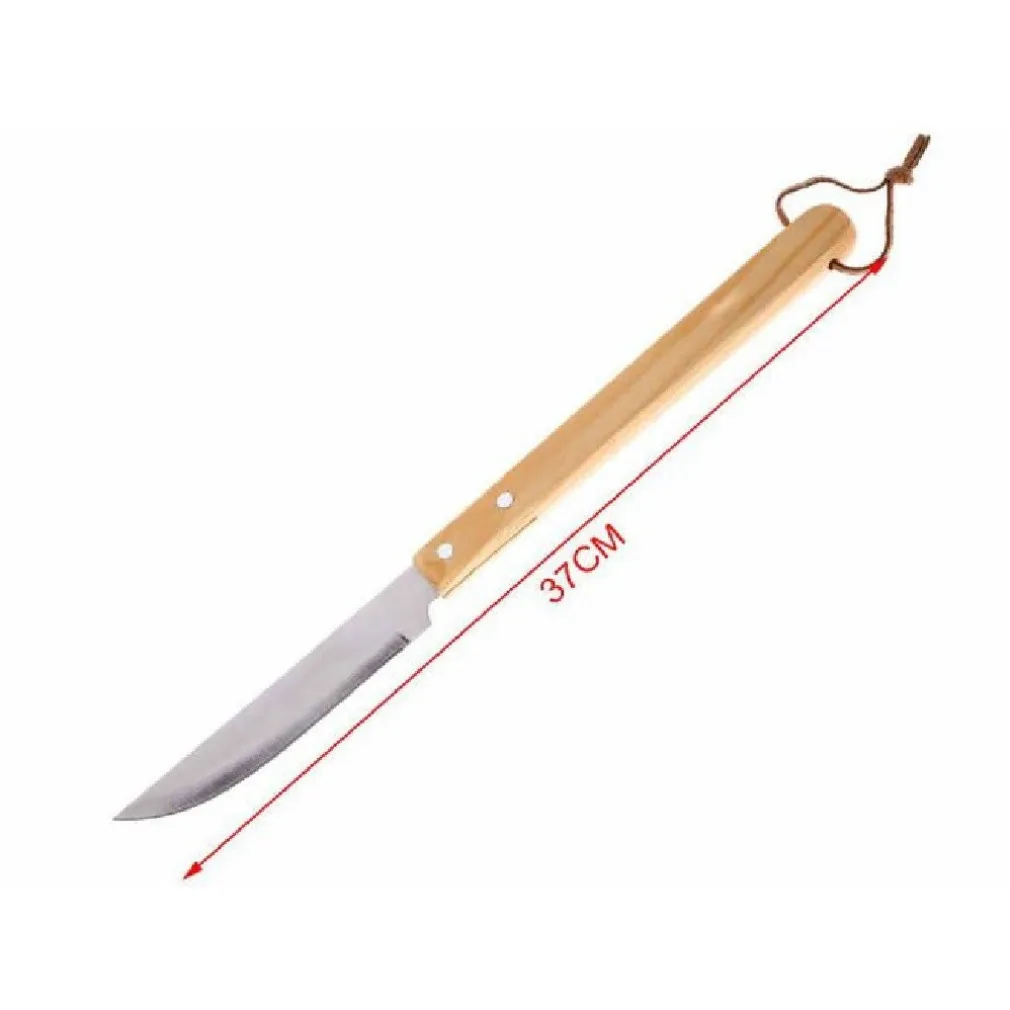 COLTELLO PER BARBECUE 37 CM GRIGLIATA DI CARNE BBQ CON MANICO IN LEGNO 2406327