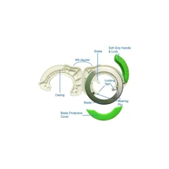 COLTELLO ROTANTE RUOTA CON LAMA IN ACCIAIO INOX PER PIZZA VERDURE CARNE 15200