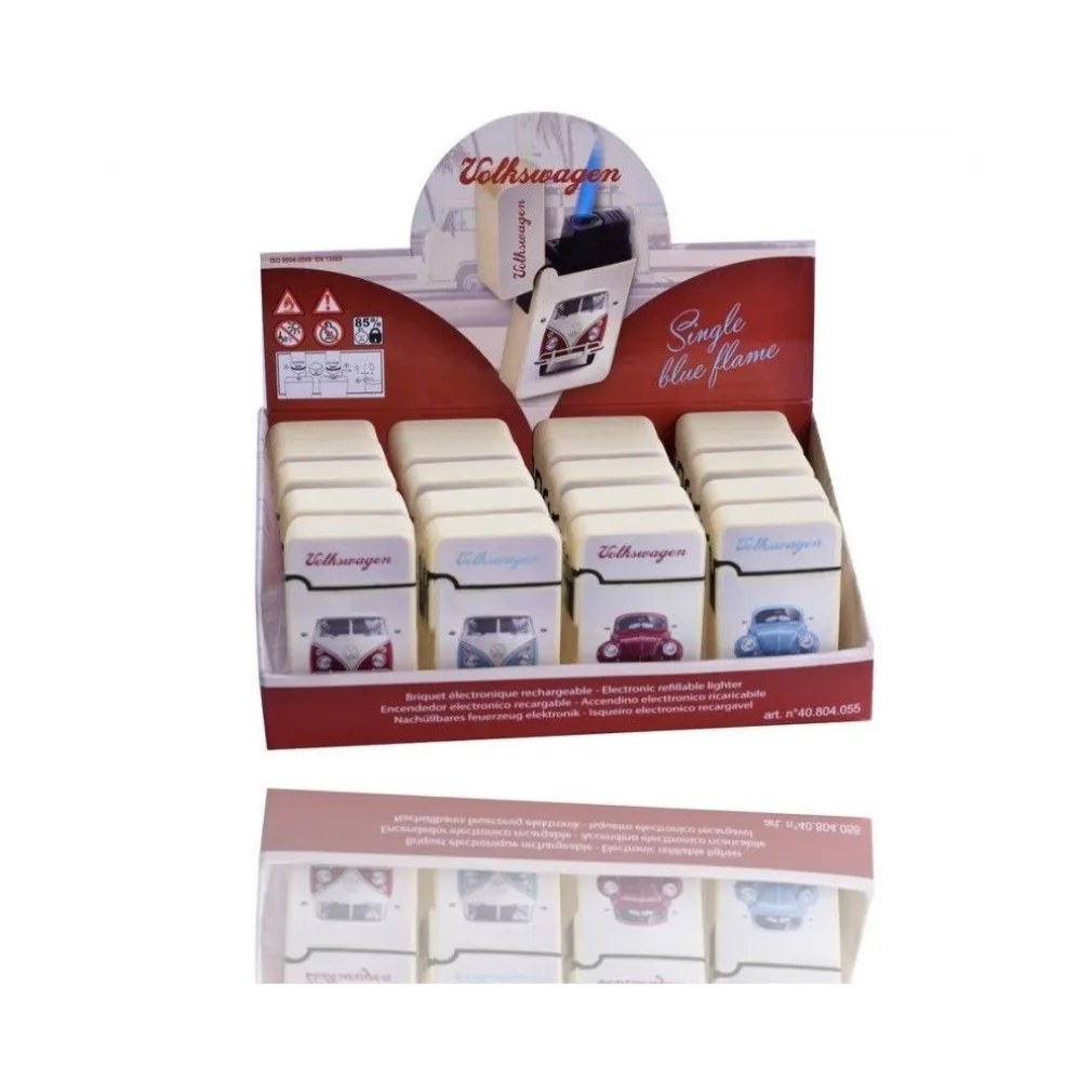 CONFEZIONE BOX 20 PZ ACCENDINI ELETTRONICI RICARICABILI AUTO D'EPOCA TEMPESTA