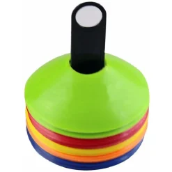 CONFEZIONE DA 10 PEZZI CONI A DISCO PER IL CALCIO BASKET AGILITY FORMAZIONE