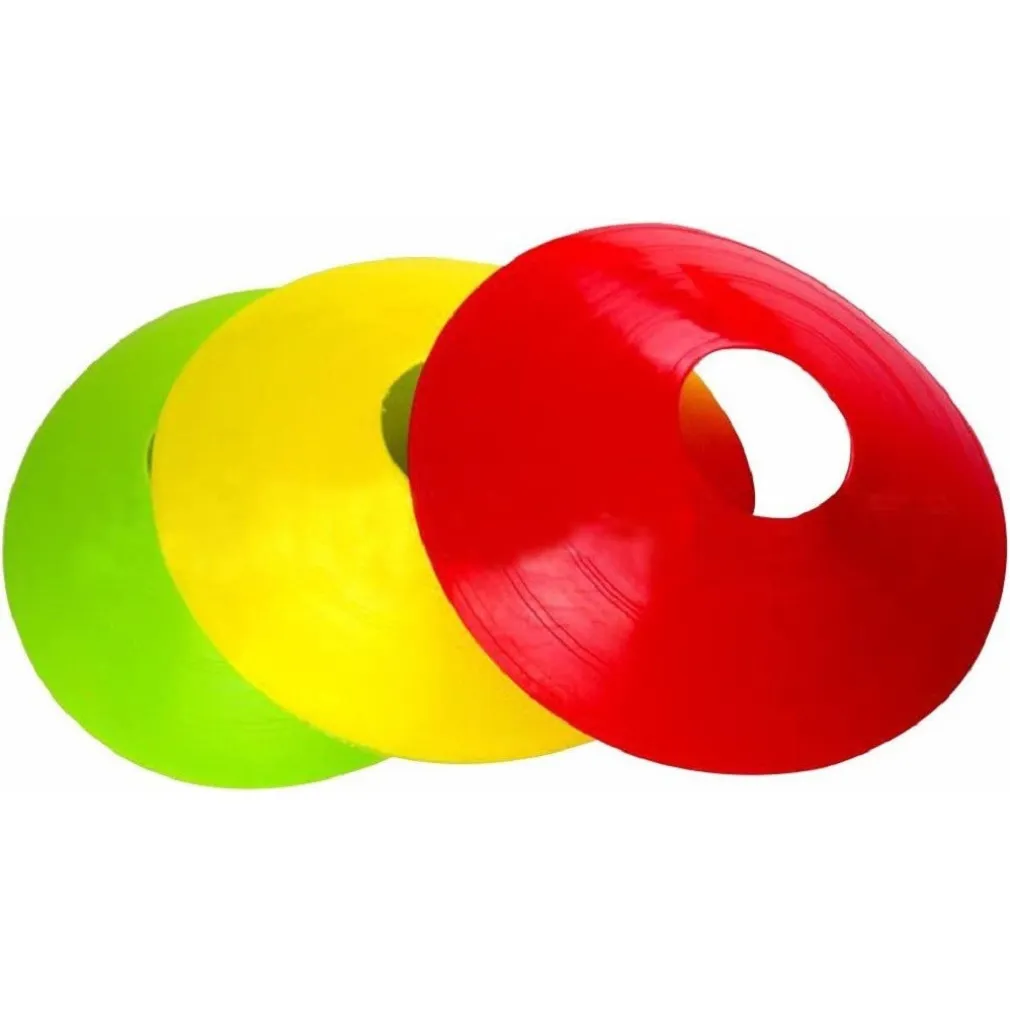 CONFEZIONE DA 10 PEZZI CONI A DISCO PER IL CALCIO BASKET AGILITY FORMAZIONE