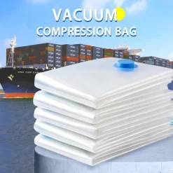 CONFEZIONE 20PZ SACCHETTI SOTTOVUOTO PER VESTITI RIUTILIZZABILI SALVASPAZIO CON POMPA
