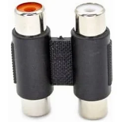 CONNETTORE ADATTATORE ACCOPPIATORE AUDIO STEREO 2 X RCA A 2 X RCA FEMMINA C-048