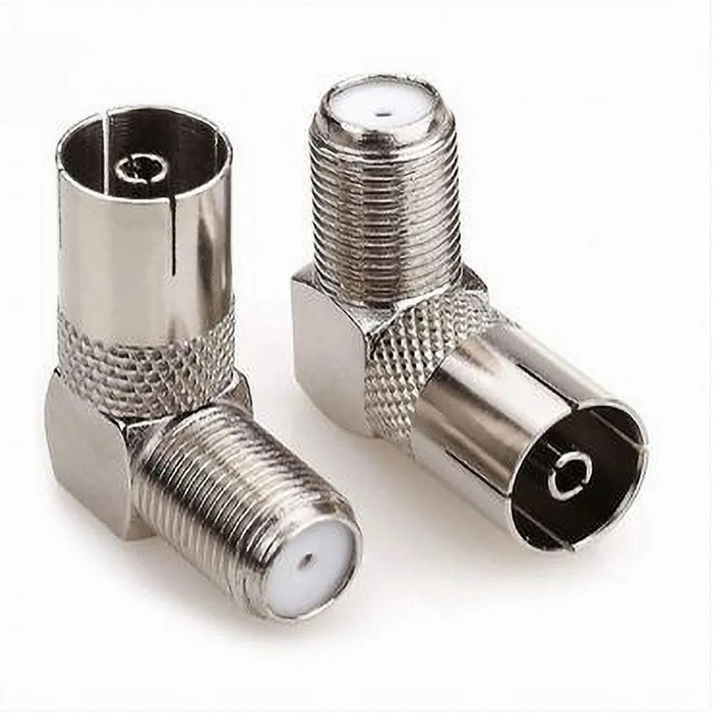 CONNETTORE ADATTATORE ANGOLO 90° MASCHIO-FEMMINA ANTENNA SATELLITARE TV MAXTECH C-001