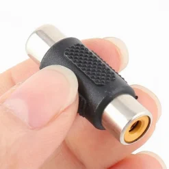 CONNETTORE ADATTATORE AUDIO VIDEO ACCOPPIATORE RCA FEMMINA A RCA FEMMINA C-068