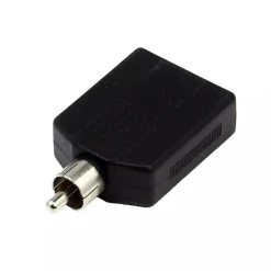 CONNETTORE ADATTATORE AUDIO STEREO 2X AUX FEMMINA DA 6,35 MM A RCA MASCHIO C-030